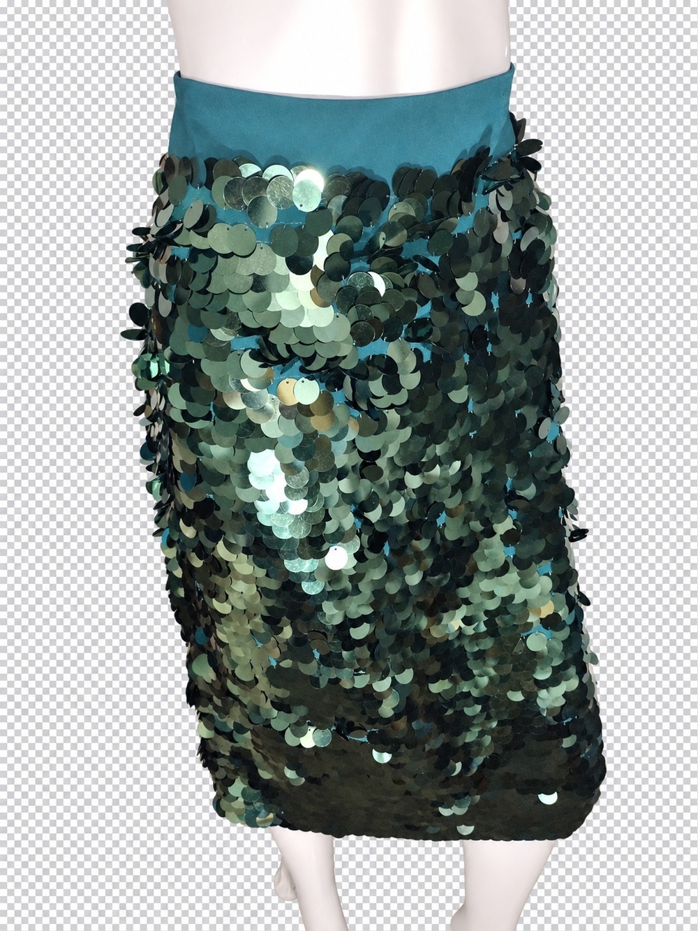 J.Crew Size 12 Green Oversized Paillette Sequin Pencil Skirt 🔥 🔥 🔥